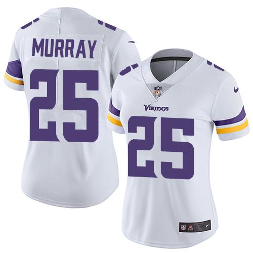 Nike Vikings #25 Latavius Murray White Women's Stitched NFL Vapor Untouchable Limited Jersey - Click Image to Close